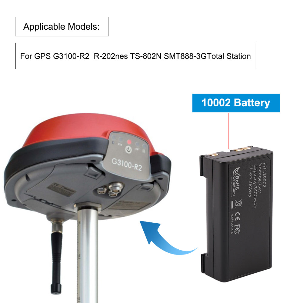 Pentax-10002-3400mAh-Total-Station-Battery
