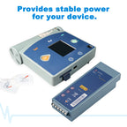 M3863A battery provides stable power for Philips ForeRunner FR2 FR2 Plus defibrillator, 12V 4200mAh LiMnO2, with AED unit and electrode pads