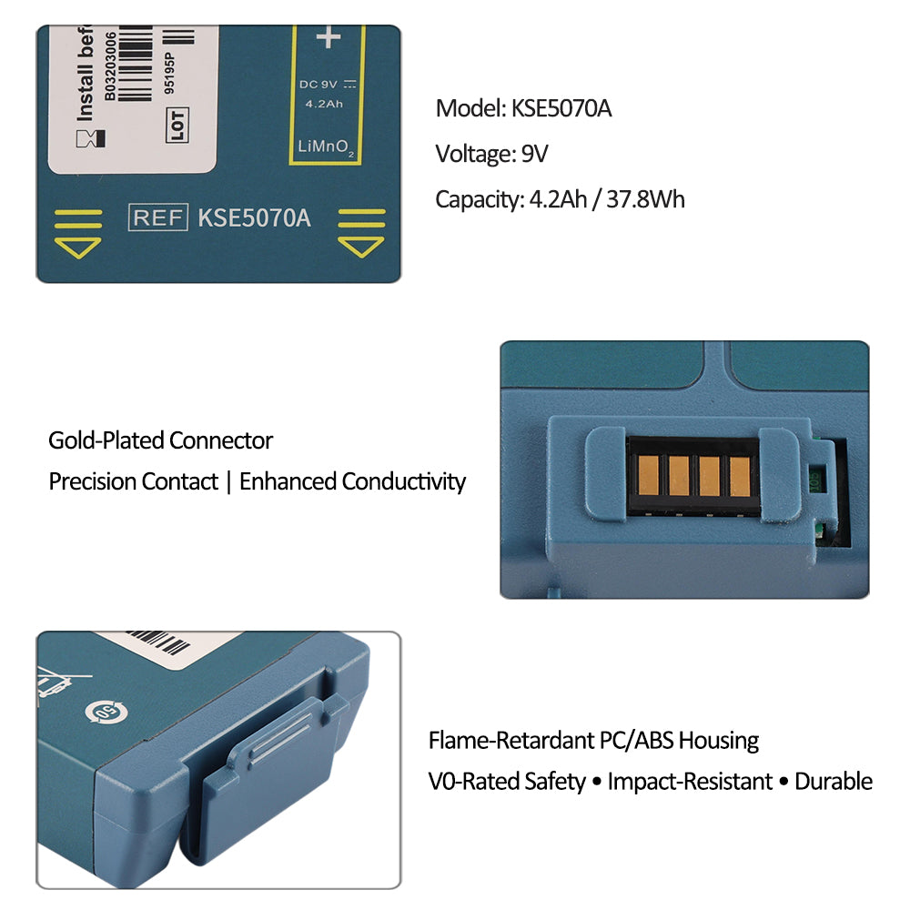 Philips-M5070A-9V-4.2Ah-Defibrillator-Battery-KSE5070A