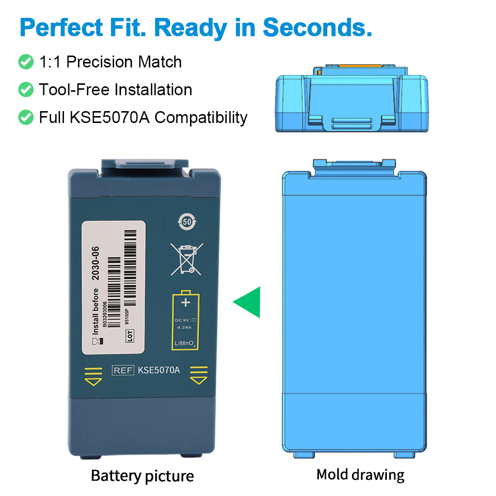 Philips-M5070A-9V-4.2Ah-Defibrillator-Battery-KSE5070A