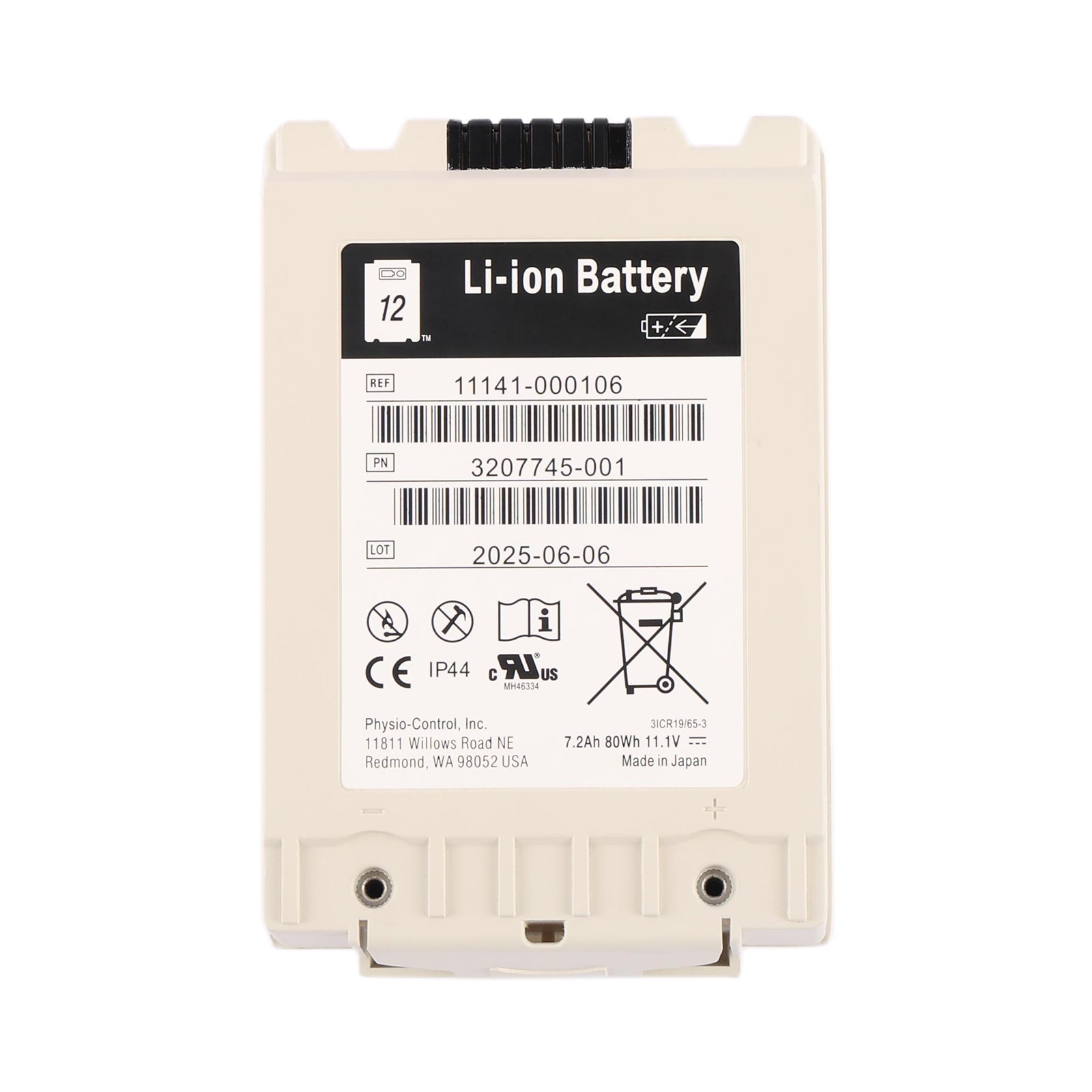 Physio-11141-000106-11.1V-80Wh-Medical-Battery
