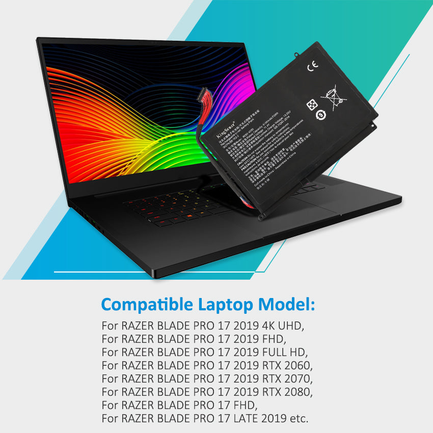 Battery Powered Razer RC30-0220 Laptop Battery For RAZER BLADE PRO 17 2019 4K UHD FHD FULL H ...