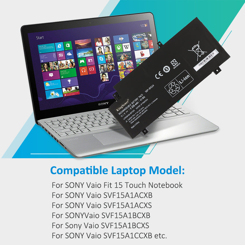 KingSener VGP-BPS34 Battery For SONY Vaio Fit 15 SVF15A SVF14A Series SVF15A1ACXB SVF15A1AC XS SVF14A SVF14AC1QU