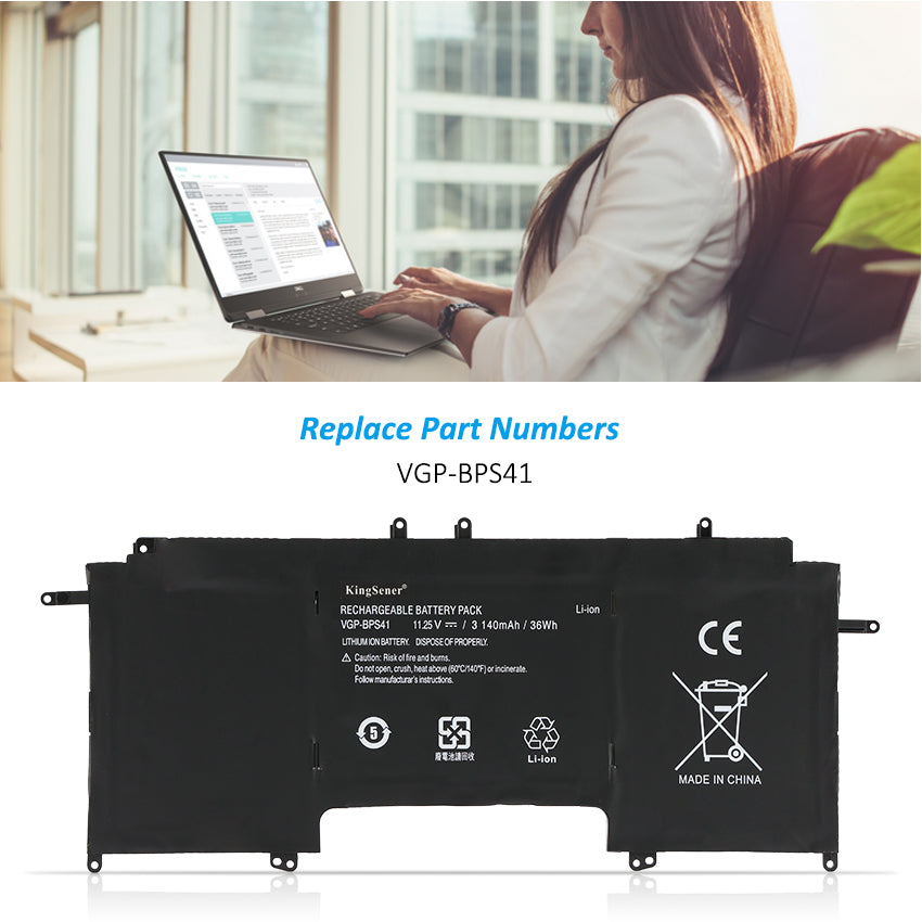 VGP-BPS41 Battery for Sony VAIO Flip 13 SVF13N Series (36Wh