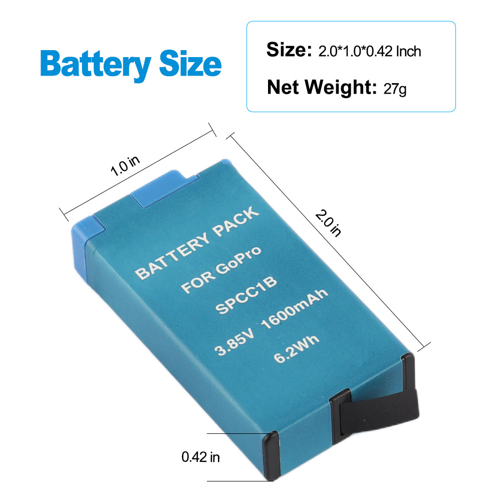 SPCC1B-3.85V-6.2Wh-Action-Camera-Battery