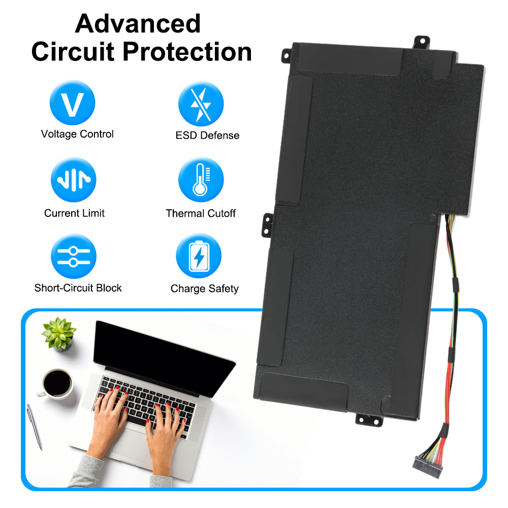 Samsung AA-PBVN3AB replacement laptop battery 11.4V 43Wh 3780mAh, 6-layer protection Voltage ESD Current Thermal Short Charge