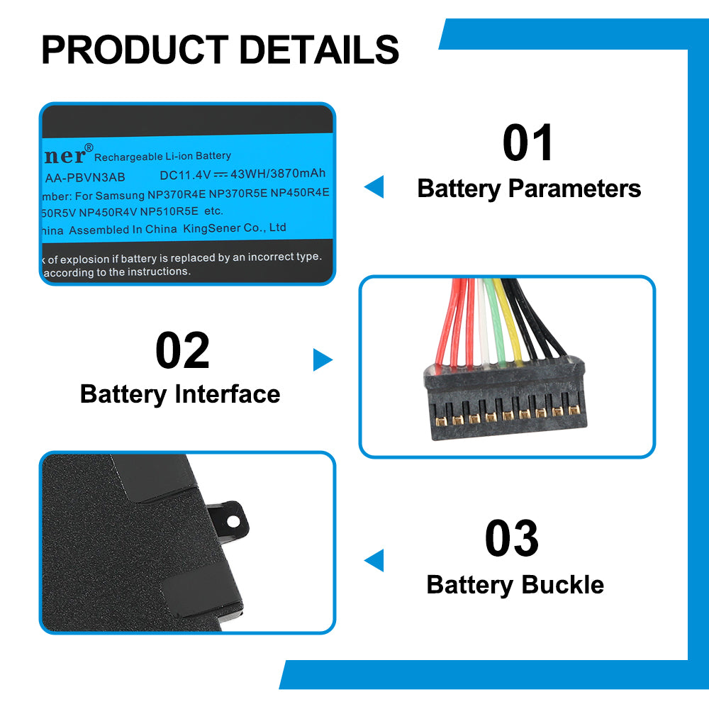 Kingsener-AA-PBVN3AB-laptop battery-3780mAh