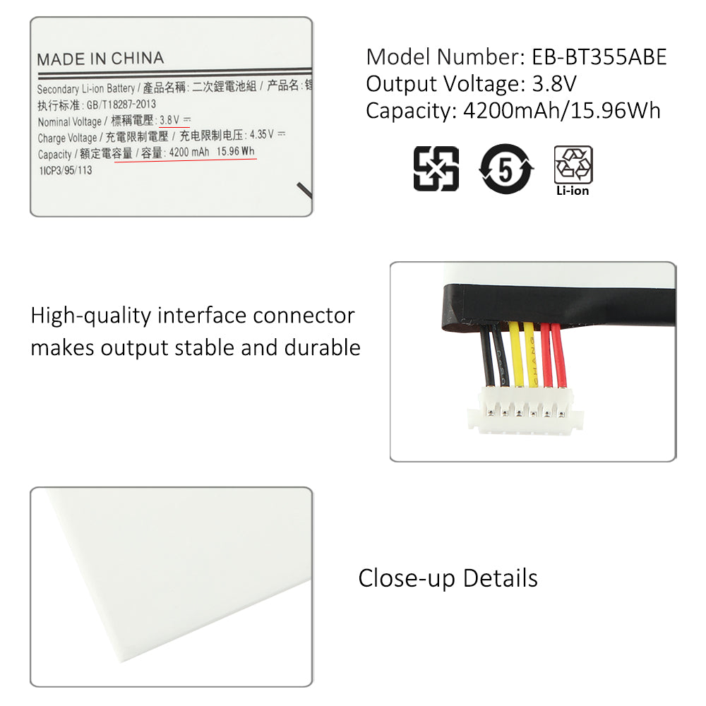 EB-BT355ABE Replacement Battery For Samsung Galaxy Tab A 8.0 SM-T350