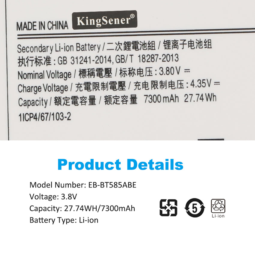 Samsung-EB-BT585ABE-3.8V-7300mAh-Tablet-Battery