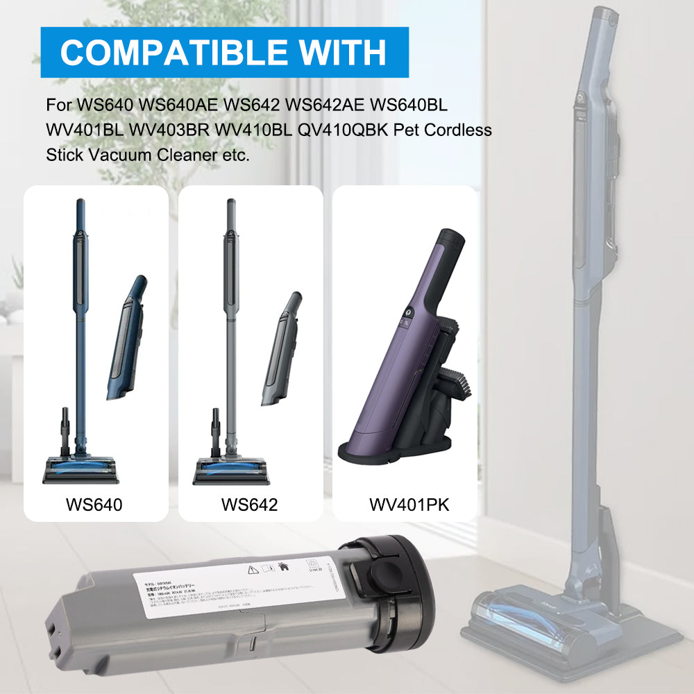 Shark WS640 WS642 WV401 WV410 QV410 Cordless Vacuum Battery