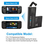 F7A F7G battery compatible with Steam Deck LCD and OLED handheld gaming PC series