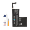 F7A battery with repair tools on white background showing 7.74V 53Wh specifications