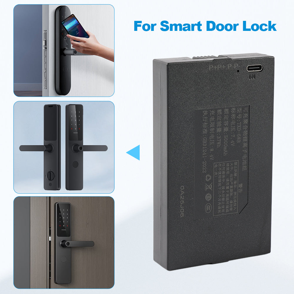 TXD-68B-5000mAh-Smart-Door-Lock-Battery