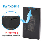 TXD-K10 smart door lock battery with P-P+C+P+P- connector pinout sequence, verify before ordering