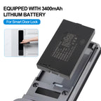 TXD-K10 3400mAh replacement battery designed for smart door locks and fingerprint lock systems
