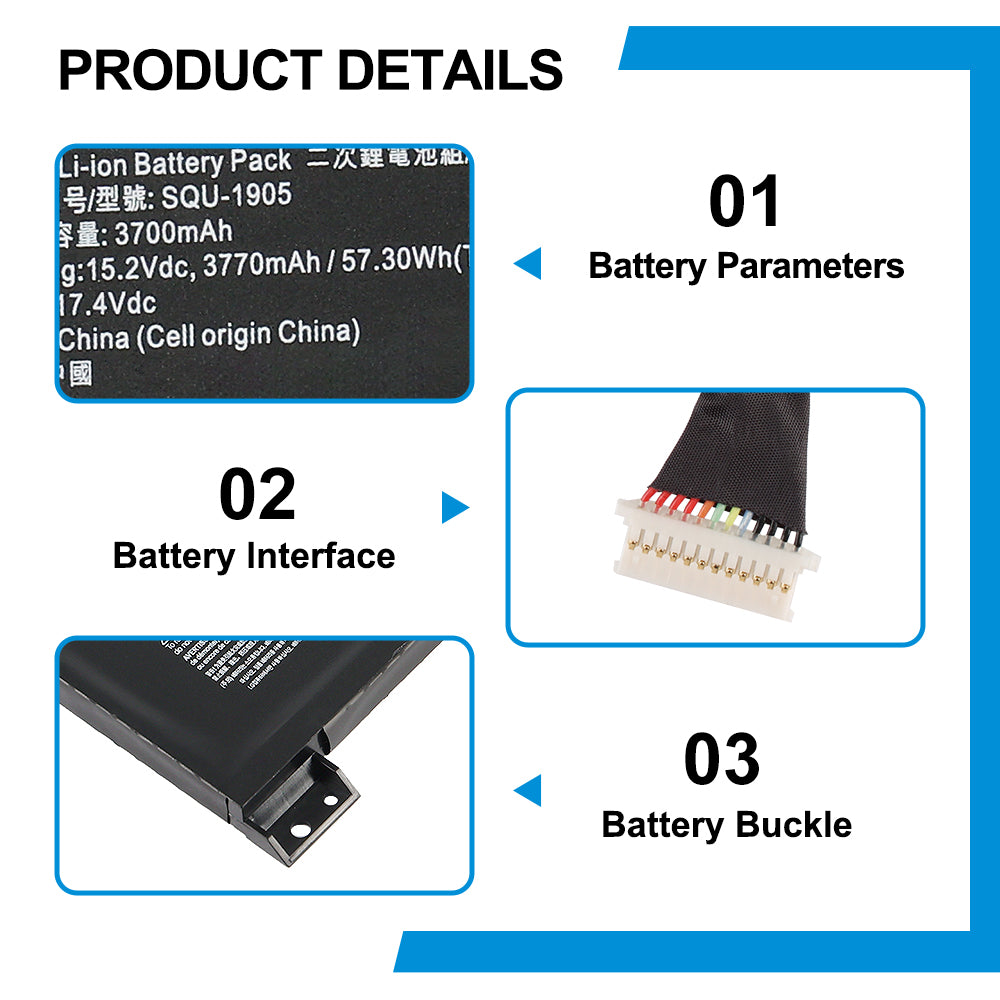 Thunderobot-SQU-1905-15.2V-3770mAh-Laptop-Battery