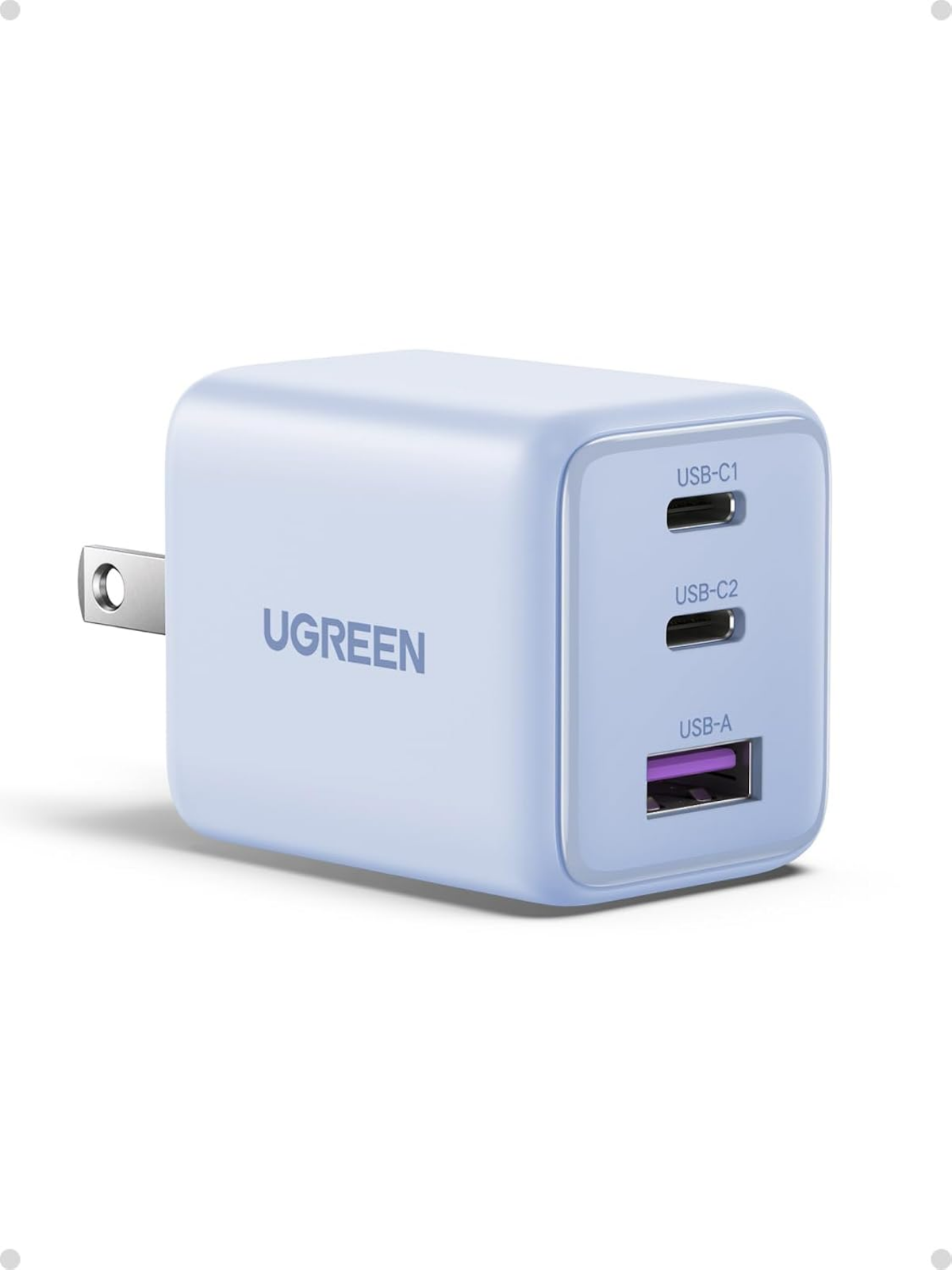 UGREEN 30W 3-Port GaN II USB-C Charger with 2 USB-C and USB-A