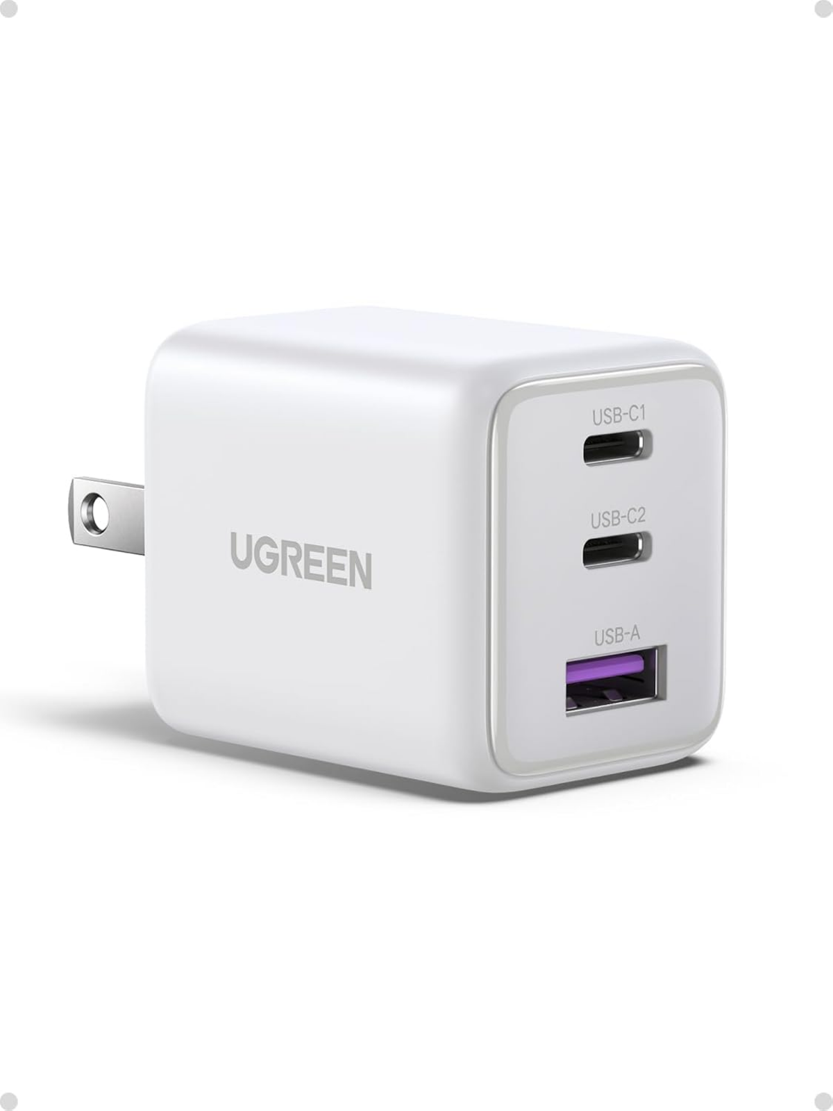 UGREEN 30W 3-Port GaN II USB-C Charger with 2 USB-C and USB-A