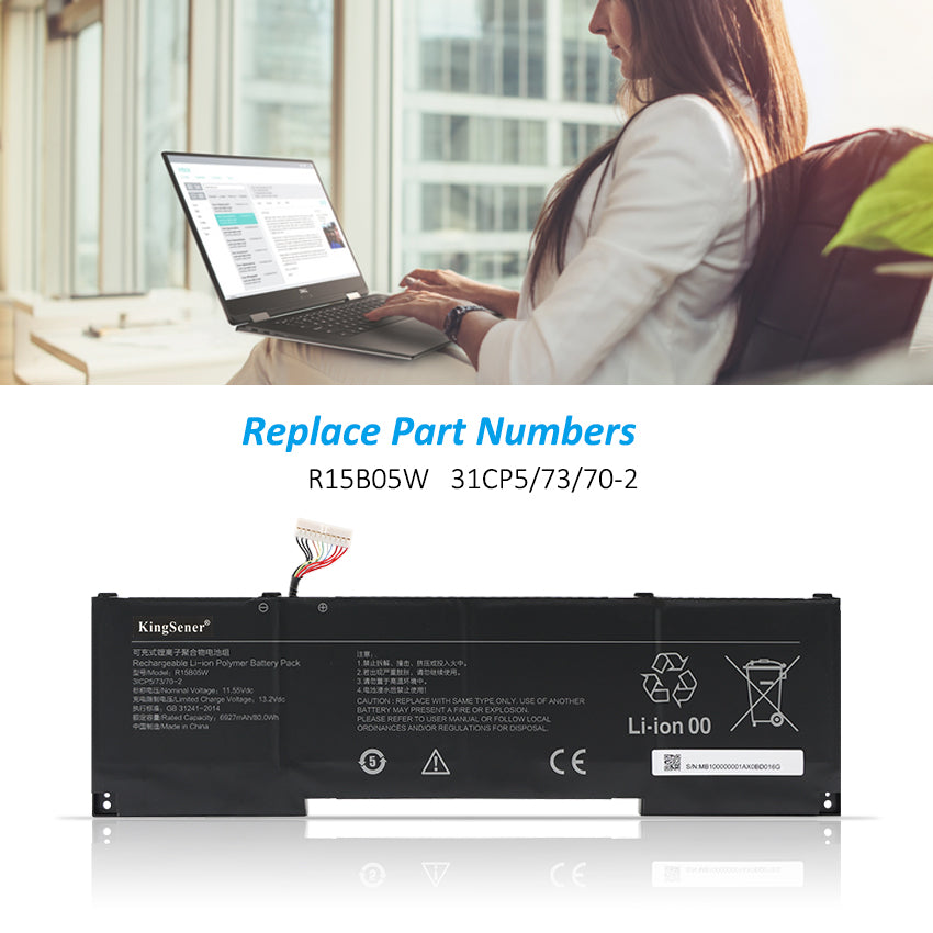 Laptop battery For Xiaomi Pro X15 R15B05W 31CP5/73/70-2 11.55V 6927mAh/80wh
