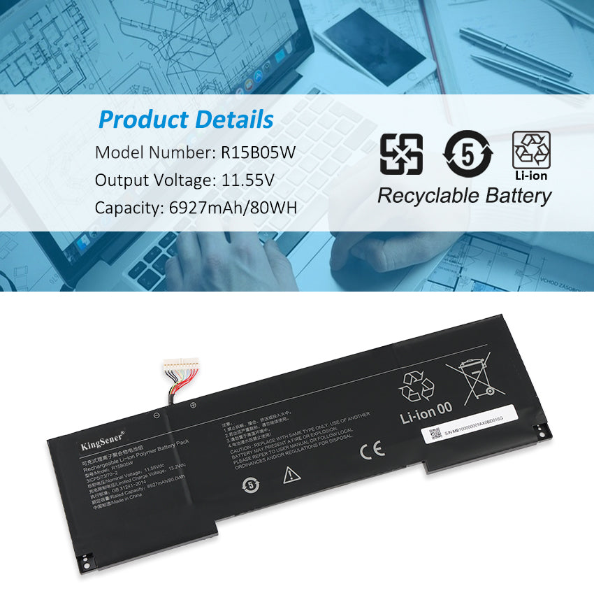 Laptop battery For Xiaomi Pro X15 R15B05W 31CP5/73/70-2 11.55V 6927mAh/80wh