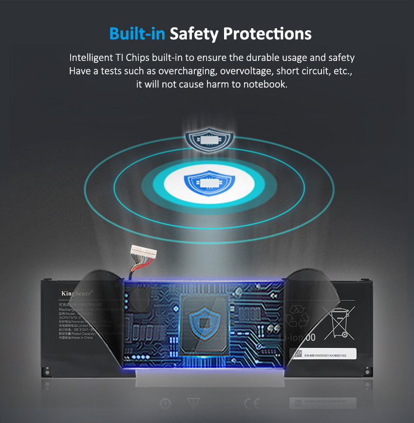 Laptop battery For Xiaomi Pro X15 R15B05W 31CP5/73/70-2 11.55V 6927mAh/80wh