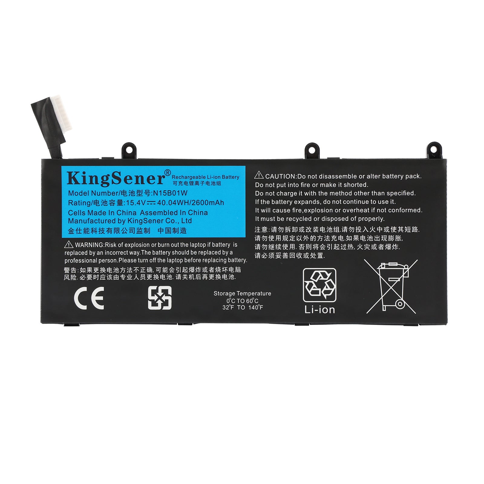 N15B01W Battery for Xiaomi Mi Ruby 15.6 Timi TM1703 TM1802 — 15.4V 40Wh ...