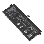 KingSener R13B08W 8700mAh battery front view showing label specs, multicolor connector cable, CE certification, Li-ion recycling mark
