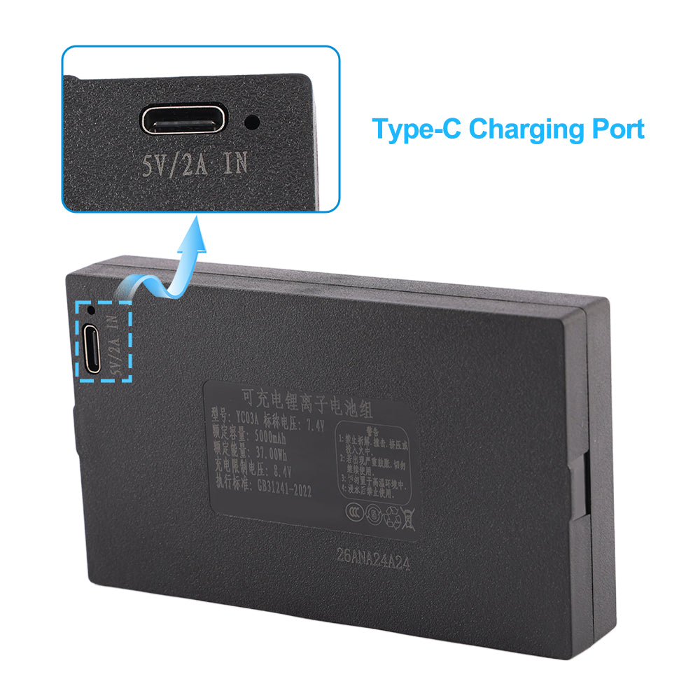 YC03A-7.4V-37Wh-Smart-Door-Lock-Battery