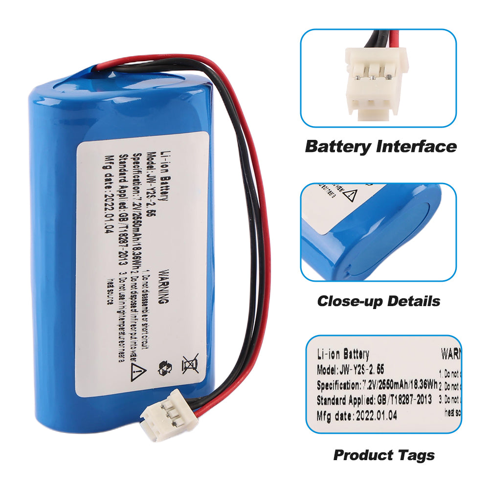 YUSEN-JW-Y2S-2.55-2550mAh-Medical-Battery