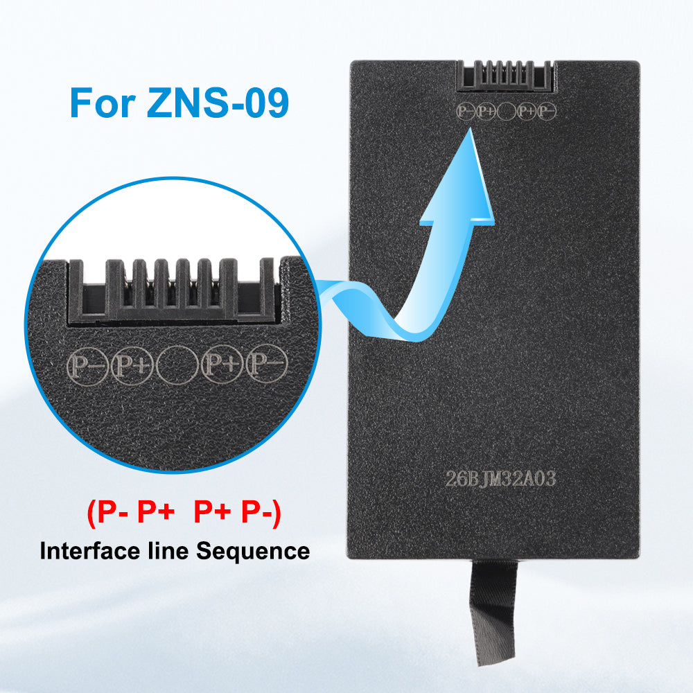 ZNS-09 5000mAh Replacement Battery For Smart Door Lock - P- P+ 0 P+ P-