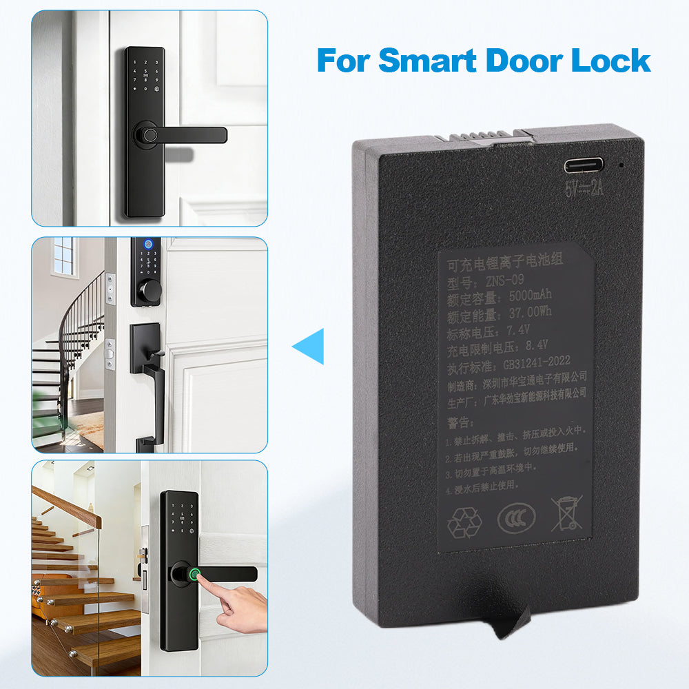 ZNS-09 5000mAh Replacement Battery For Smart Door Lock