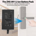 KingSener ZNS-091 4200mAh 7.4V 31.08Wh smart door lock Li-ion battery for fingerprint password lock, direct replacement