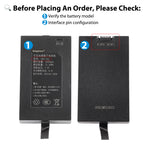 KingSener ZNS-091 smart door lock battery verify model and 4-pin configuration before order, front and back comparison