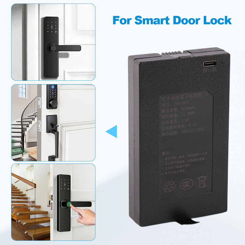 ZNS-09F1-7.4V-31.08Wh-Smart-Door-Lock-Battery