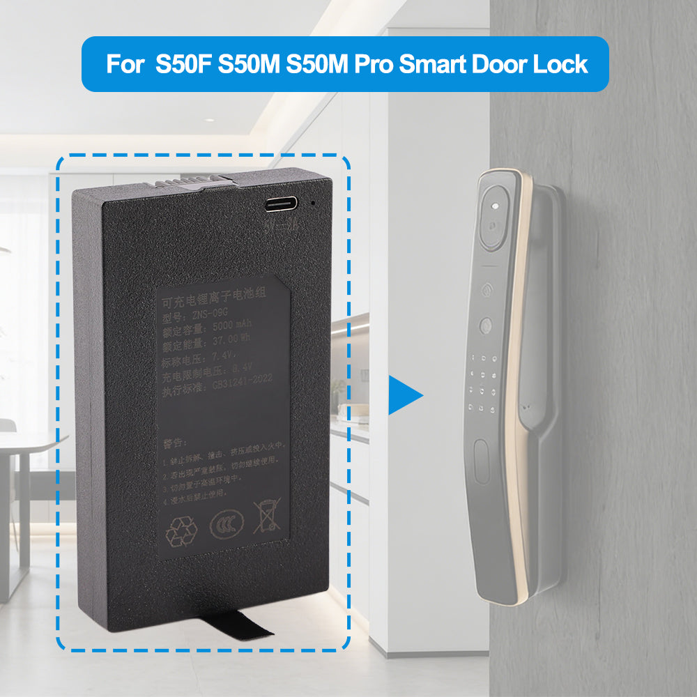 ZNS-09G-7.4V-37Wh-Smart-Door-Lock-Battery