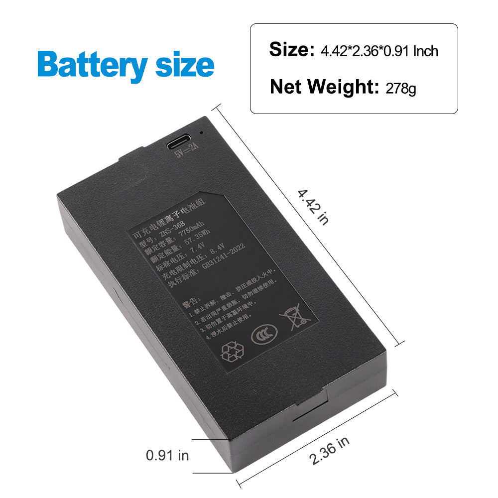 ZNS-36B-7.4V-57.35Wh-Smart-Door-Lock-Battery