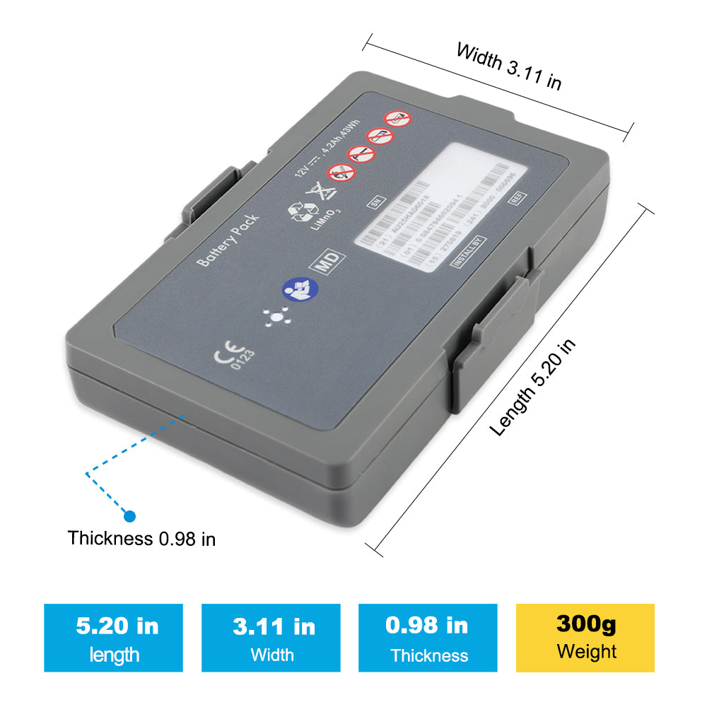 8000-000696 Battery for ZOLL AED 3 Defibrillator — 12V 43Wh