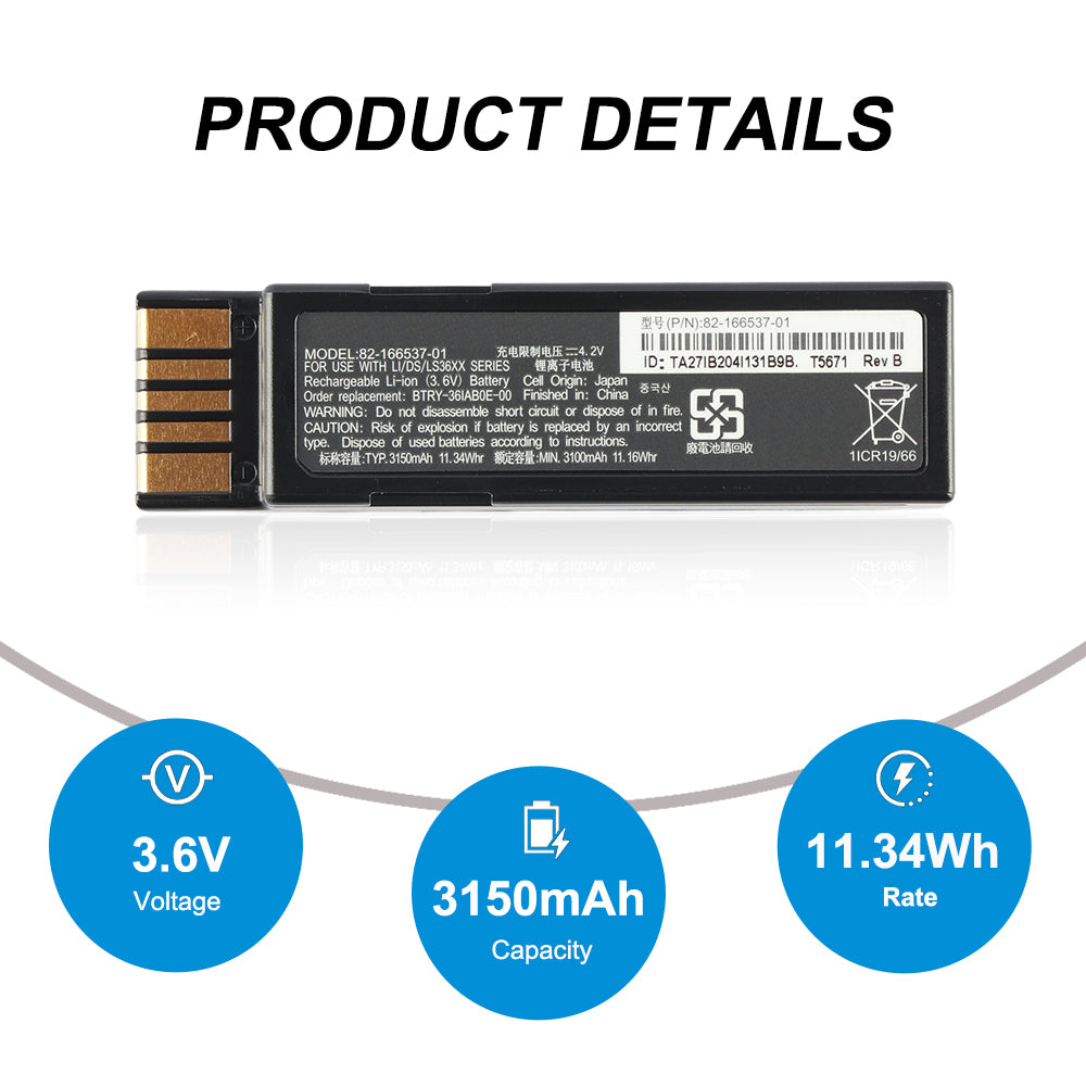 82-166537-01 Replacement Battery Compatible Models for Listed