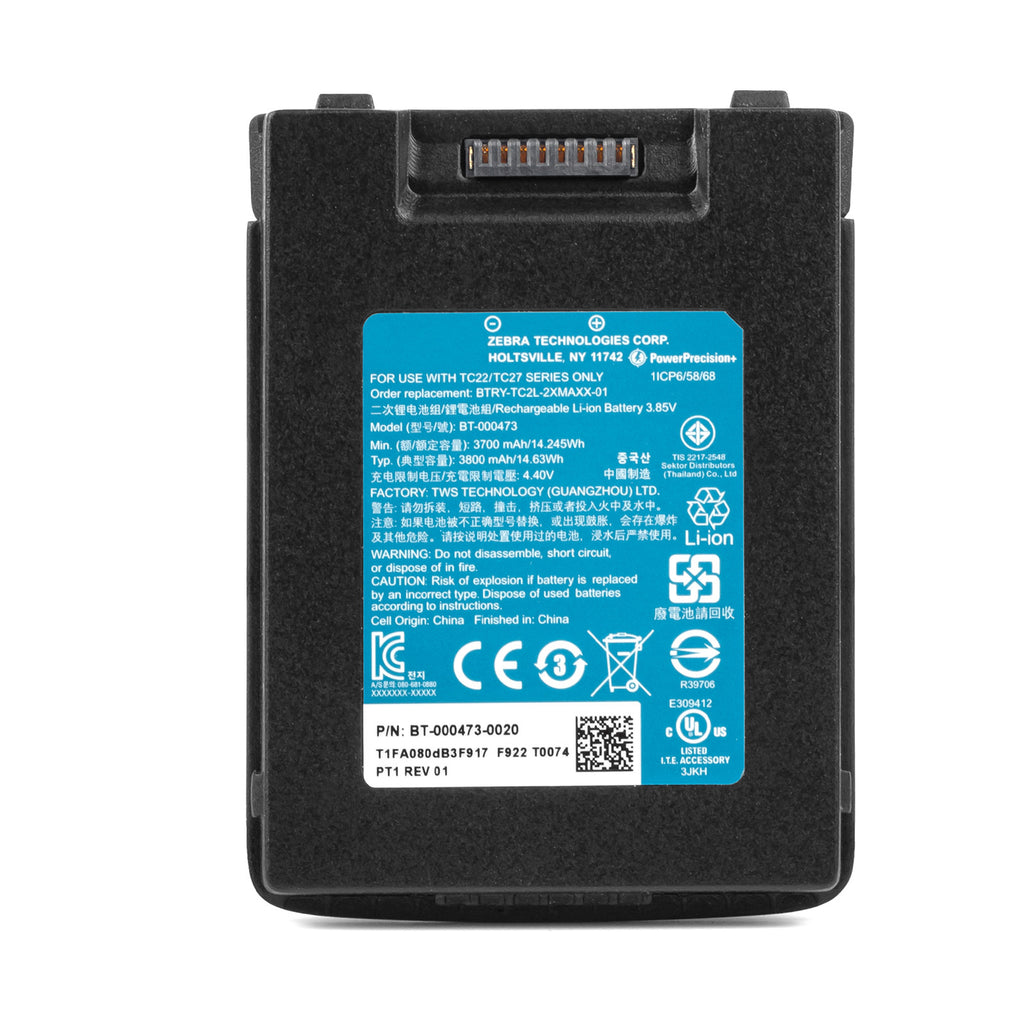 BT-000473 Replacement Battery For TC22 TC27 HC20 HC50 WLMT0 3.85V 3800mAh