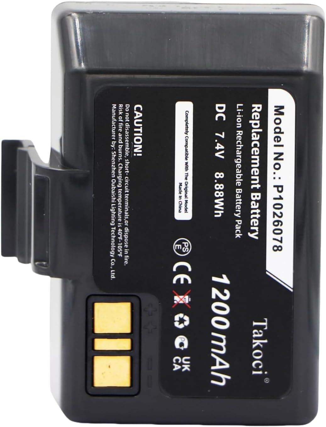 P1026078 Replacement Battery For Zebra EZ320 Printer 1200mAh 8.88Wh