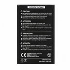 Bluebird BAT-EF50X-E 6400mAh lithium-ion battery with printed safety and manufacturer labels on a pure white background.