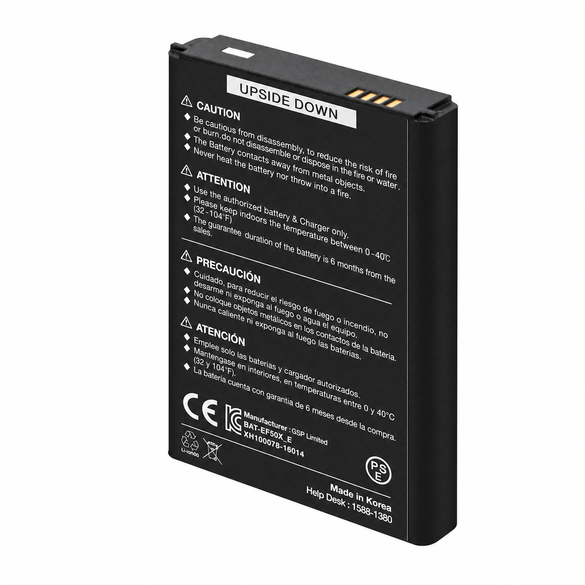 BLUEBIRD BAT-EF50X_E battery product detail on a pure white background
