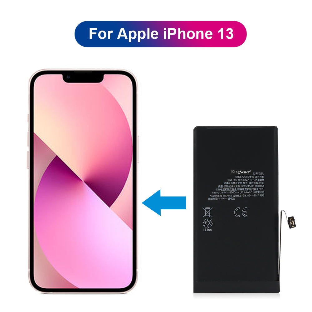 A2655 iPhone 13 Battery Replacement 3500mAh Li-Polymer KingSener