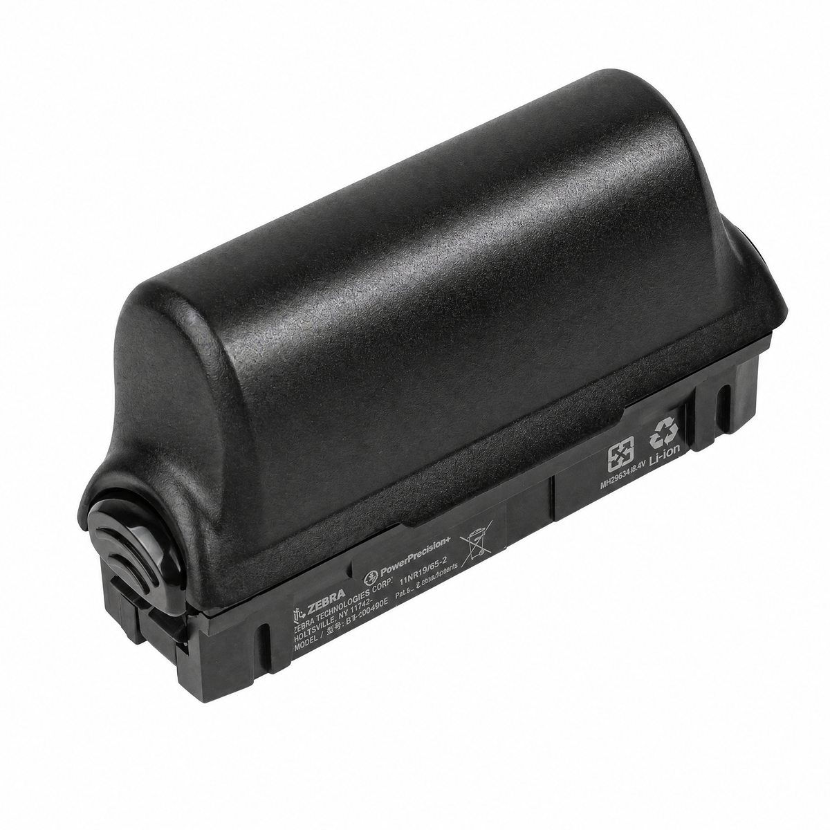 Zebra BT-000490E 4.6Ah scanner battery detail view