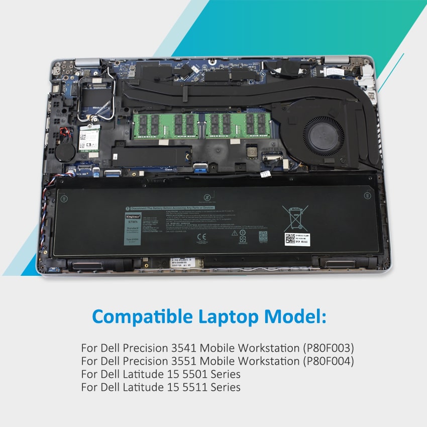 Kingsener-1FXDH-laptop battery-97WH