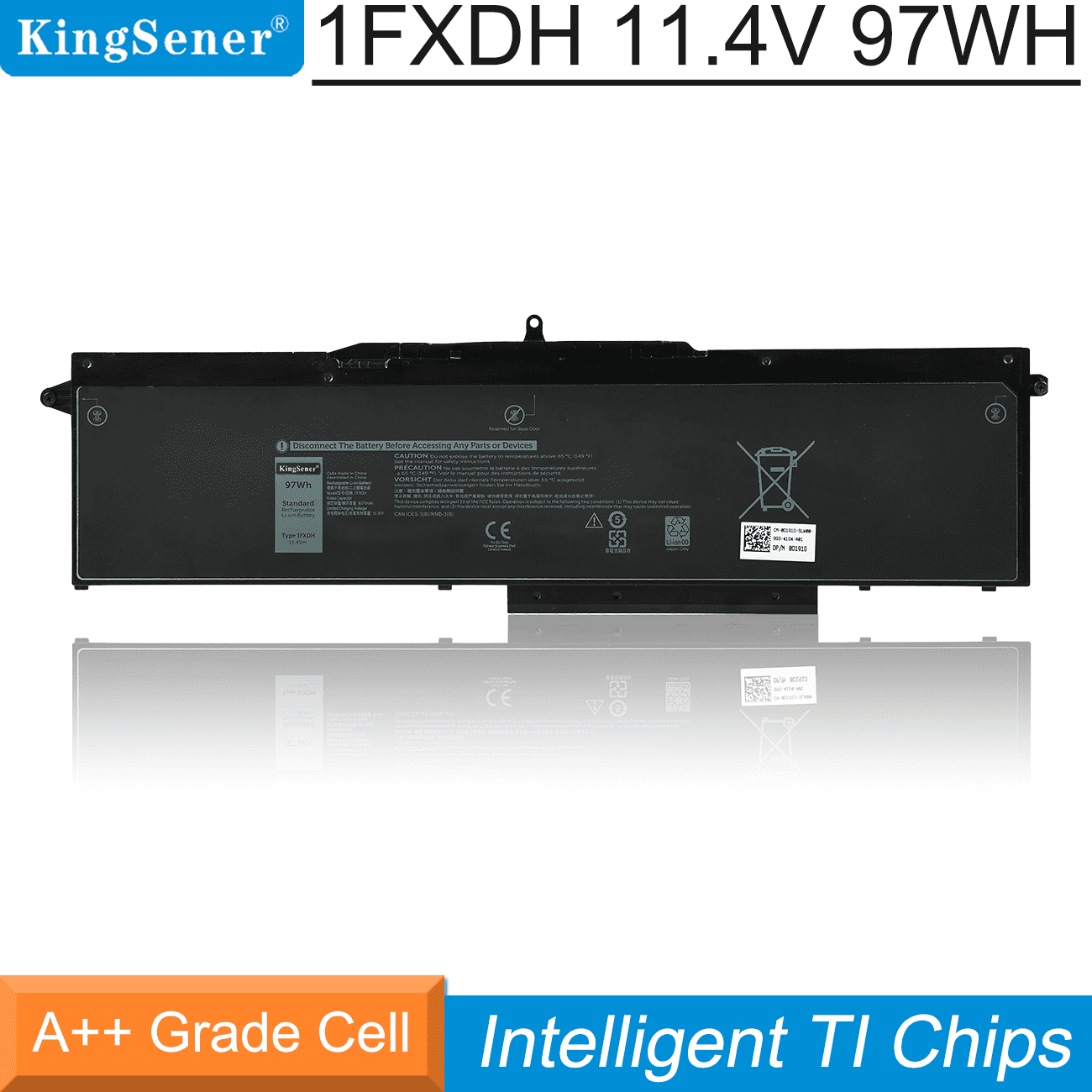 Kingsener-1FXDH-laptop battery-97WH