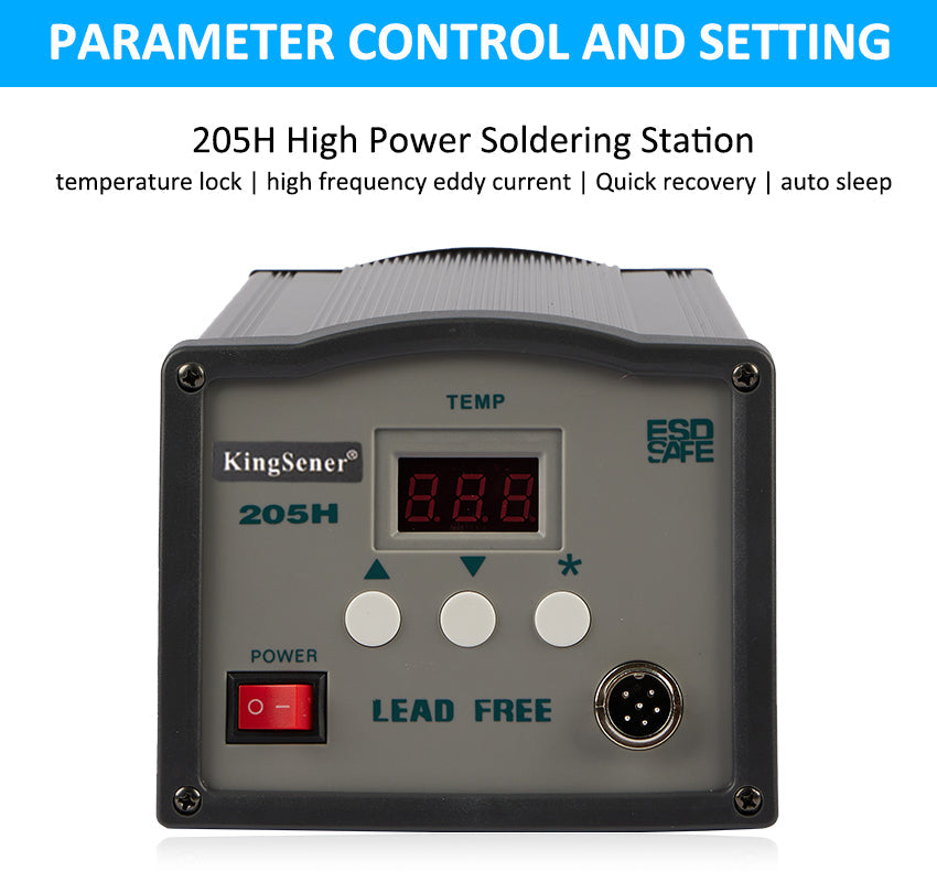 KingSener 150W 220V Wired Electric Adjustable High Power High Power Constant Temperature Desoldering Soldering Iron Kit