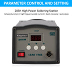 KingSener 150W 220V Wired Electric Adjustable High Power High Power Constant Temperature Desoldering Soldering Iron Kit