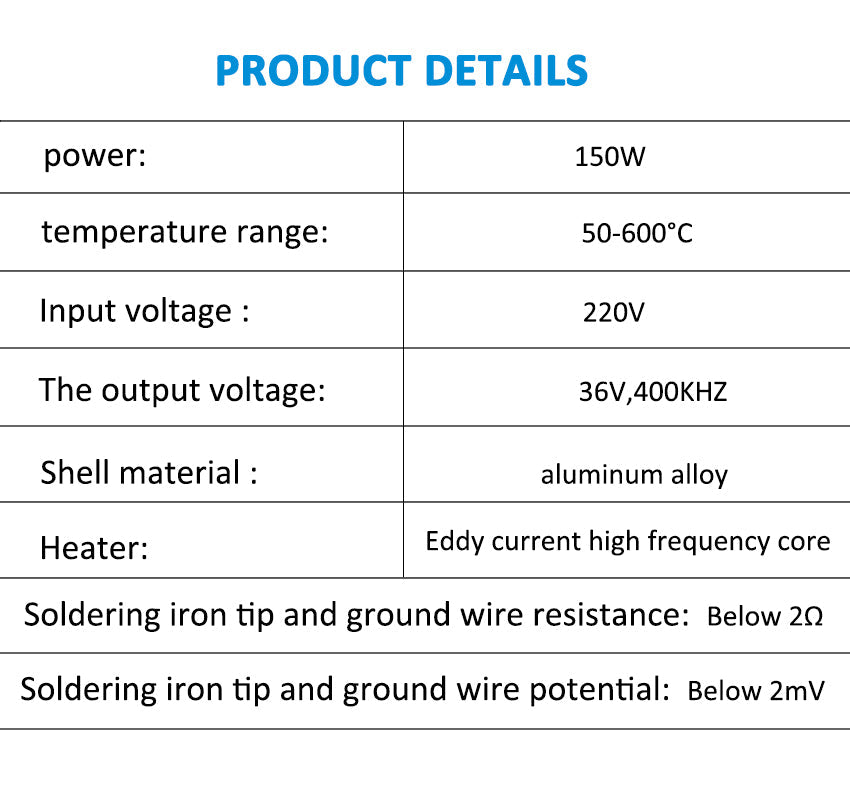 KingSener 150W 220V Wired Electric Adjustable High Power High Power Constant Temperature Desoldering Soldering Iron Kit