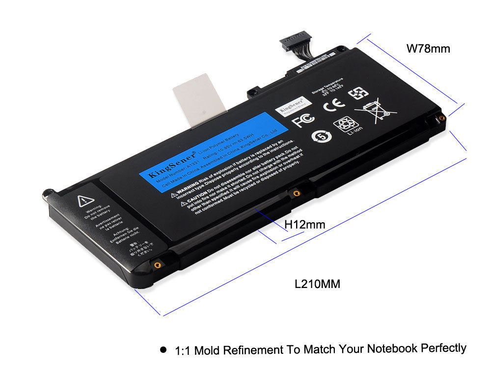 Apple-MacBook-Pro-13.3-A1331-laptop-battery-63.5WH